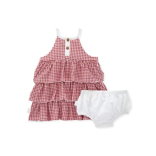 Burt's Bees Baby Baby Girls' Dress, Infant & Toddler, Short & Long-Sleeve, 100% Organic Cotton, Rose Gingham #TOP3