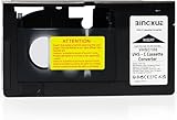 Bingxue VHS-C Cassette Adapter, Compatible 12mm SVHS VHS-C to VHS, VHSC Ideal for VCR Player, Video Cassette Player and VHS to Digital Converting