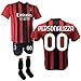 DND Di D'Andolfo Ciro Completo Calcio Maglia Personalizzabile Milan, Pantaloncino e Calzettoni Replica Autorizzata 2021-2022 Taglie da Bambino e Adulto (8 Anni)