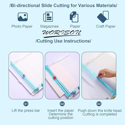 Image of Worison Foldable Multipurpose 12 x 12 Inch Scoring Board for Scrapbooking, Art & Craft, Paper Trimming Etc