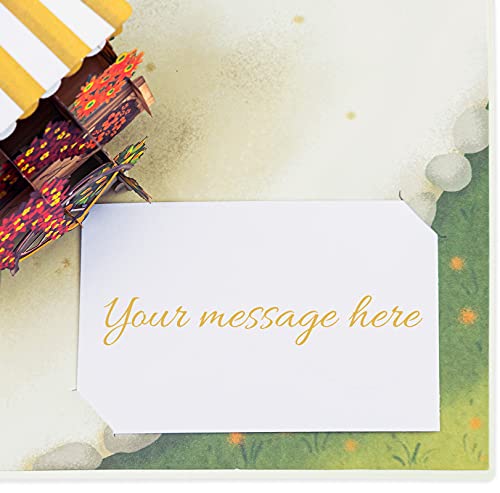 Paper Love 3D Flower Bike Pop Up Card, Handmade Fall Greeting Cards For Autumn, Birthday, Thanksgiving, Halloween, Thinking of You, All Occasion or Just Because | 5\" x 7\" Includes Envelope and Note - Thumbnail 5