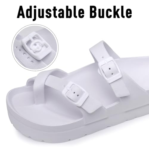 Image of Goosecret Women's Platform Sandals with Arch Support Comfortable Foam Slides Summer Beach Sandals with Adjustable Buckle