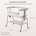 Cowiewie Bassinet Bedside Sleeper, Breathable Baby Bedside Bassinet and Mattress, Lightweight and Portable for Bedside Sleeping, Light Grey