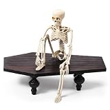 Halloween Coffin Serving Tray 13.4 x 6.7 Inch Gothic Coffin Table Display with 4 Legs Spooky Vintage Wooden Tray Halloween Centerpiece Board for Table Soap Dish Holder Coffee Bar Gothic Party Decor
