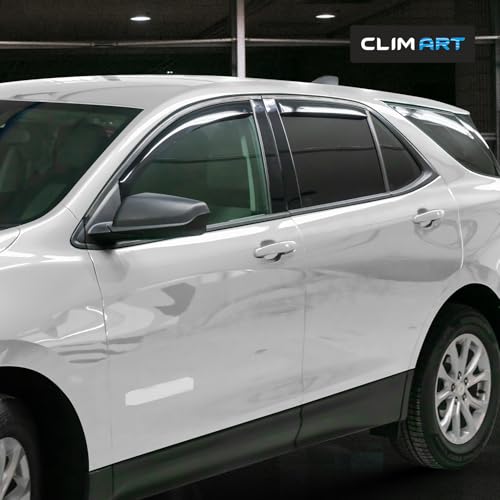 Image of CLIM ART in-Channel Incredibly Durable Rain Guards for Chevrolet Chevy Equinox 2018-2024, Vent Window Visors, Car Accessories, Vent Deflector, Original Window Deflectors, 4 pcs - 618258