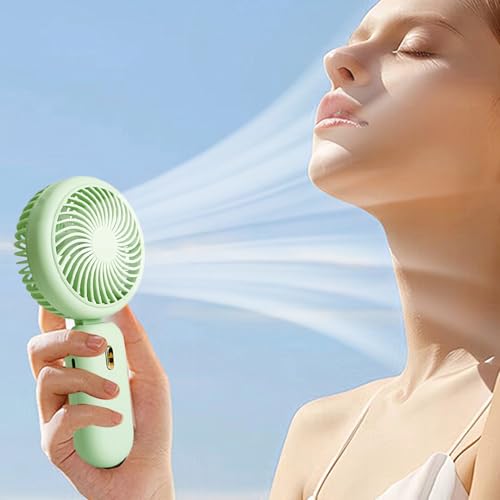 Ventilador de mano plegable, pequeño ventilador portátil,Ventilador de mano recargable plegable de fuerte - Ligero Confort de 3 velocidades Strong Air para juegos de deportes al aire libre - imagen 3
