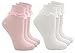 Produktbild Cottonique Mädchen Socken mit Rüschen und Spitze Gr. Large, 3 Weiß & 3 Rosa