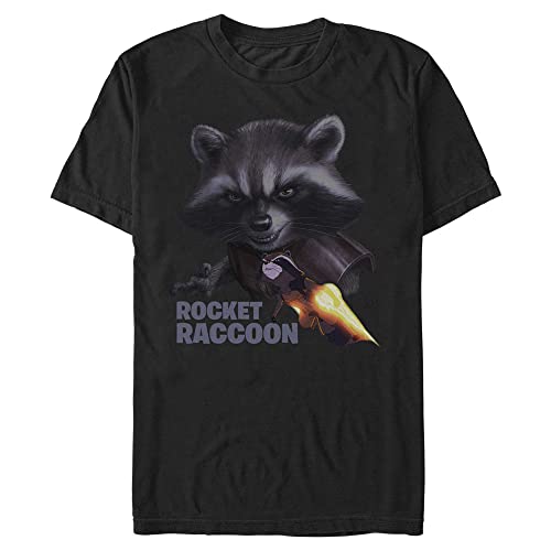T-shirt Gardiens de la Galaxie Rocket imprimé classique noir homme taille 3XL