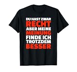 Tienes razón, pero mi opinión es mejor. Camiseta