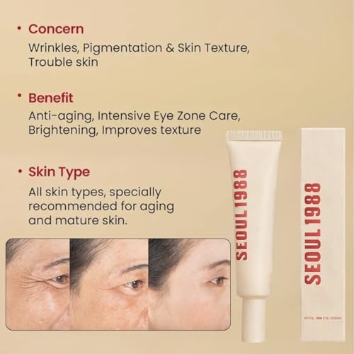 Image of SEOUL 1988 Eye Cream, Retinal Liposome 4% + Fermented Bean, wrinkle care, anti-aging, skin elasticity, pigmentation, brightening, retinol, 30ml /1.01 fl.oz.