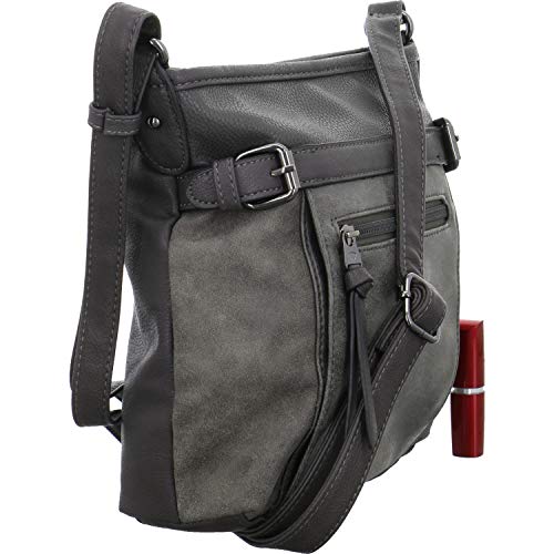 TOM TAILOR Juna Damen Umhängetasche Crossbody Bag Klein Grau