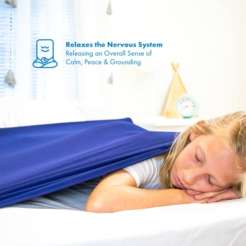 Harkla Sensory Compression Sheet for Kids (Twin) | Sensory Sheets for Bed Compression Blanket for Adults, Toddlers and Kids | Helps with ASD & SPD | Stay Cool & Comfortable in Twin Size Bed Sheet