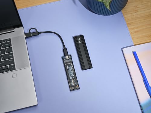 Trust Carcasa SSD M.2 NVMe USB-C 10Gbps, Caja Disco Duro Externo SSD 4TB, Compatible con 2230 2242 2260 2280 FAT32/NTFS/EXT4/exFAT/APFS, Enclosure Funda Adaptador Portatil M / M & B Key - imagen 7