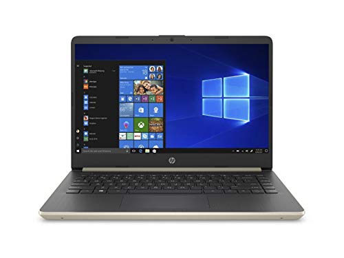 Best Cyber Deals 🔥 2020 HP 14" HD (1366 x 768) Thin and Light Laptop PC, Intel Celeron N4020 Dual-Core Processor, 4GB DDR4 RAM, 64GB eMMC, HDMI, WiFi, Bluetooth, Webcam, Windows 10 S, 1 Year Microsoft 365, Pale Gold