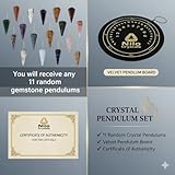 Dowsing Crystal Pendulum Set – Natural Gemstone Divination & Reiki Pendulums with Velvet Chakra Board | Pack of 11 Handmade Pendulums by Nilo Crystals - Image 6