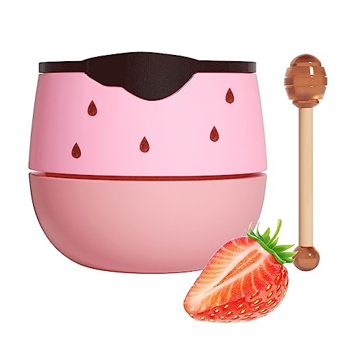 Strawberry Lip Sleeping Mask, Lip Mask Overnight Moisturizing Repairing Dry Crack Lip, Lip Care Products Reduce Lip Wrinkles & Dead Skin, Lip Moisturizer For Very Dry Lips, Women's Daily Lip Balm (Strawberry) #TOP17