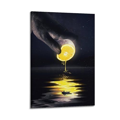 Poster fruits Le Moon koanga toile moderne 60x90cm pour chambre