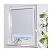 Produktbild ourdeco Mini-Rollo mit Thermobeschichtung / 100 x 150 weiß/verspannt, lichtundurchlässig, verdunkelnd/Weiß, Creme, Blau, Stone/Klemmen=Montage ohne Bohren=Smartfix=Klemmfix=Easy-to-fix