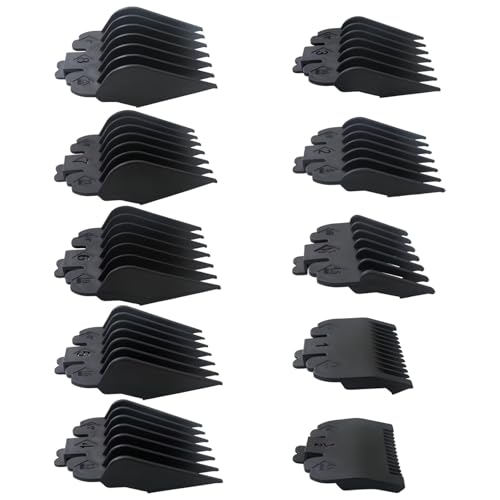 2025  Professional  Guide Combs,From 1/16inch to 1inch(1.5-25mm) for Pilot/Pro Basic/Pro Series 79775,79060 - Black - MIFADLE Hair Clipper Guards