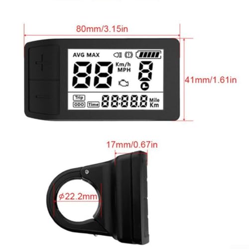 Pantalla LCD 500S para bicicleta eléctrica con carcasa rígida de metal y plástico Bafang 7