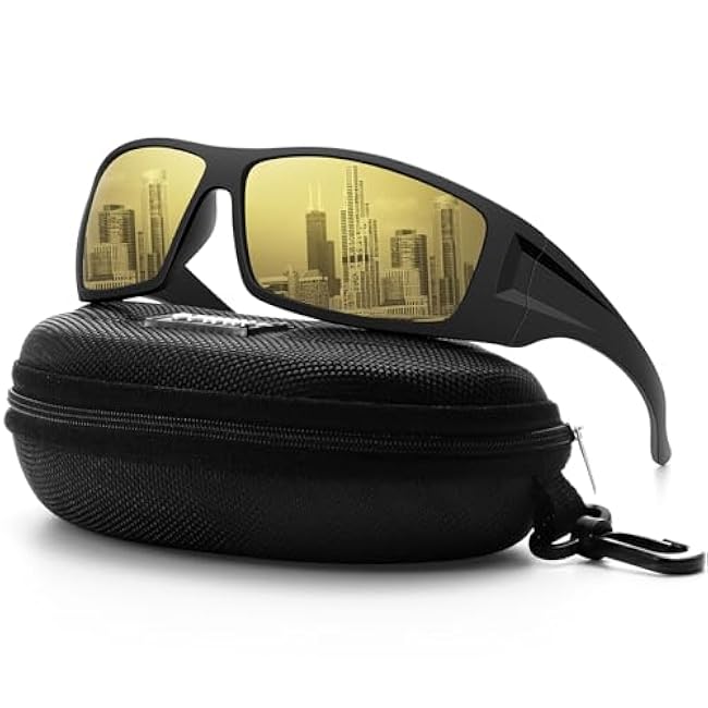 Polarized Sports Sunglasses for Men Women Unbreakable Frame Cycling Fishing Wrap Around Sunglasses UV400 Protection