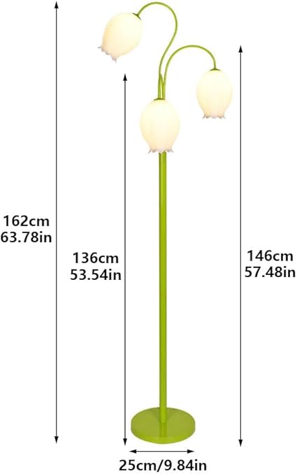 PETRLOY 3000-6000K Iron Lamp Body Standing Light Light Green Floor Lamp G9 Light Source Vertical Lamp Polished Table Lamp Push Button Switch Standing Lamps for Entryway Corner Study Room photo 2