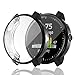Garmin Vivoactive 3 Music Protector Case,JZK Soft TPU Plated Screen Protector Cover Scratch-Proof All-Around Protective Screen Cover Bumper Shell for Garmin Vivoactive 3 Music Watch Accessories(Black)