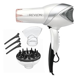 REVLON Infrared Ionic Hair Dryer with Diffuser & Concentrator, White