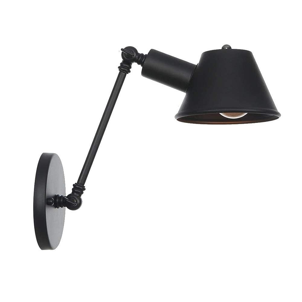 Aplique de pared industrial para restaurantes y cafeterías con portalámparas giratorio