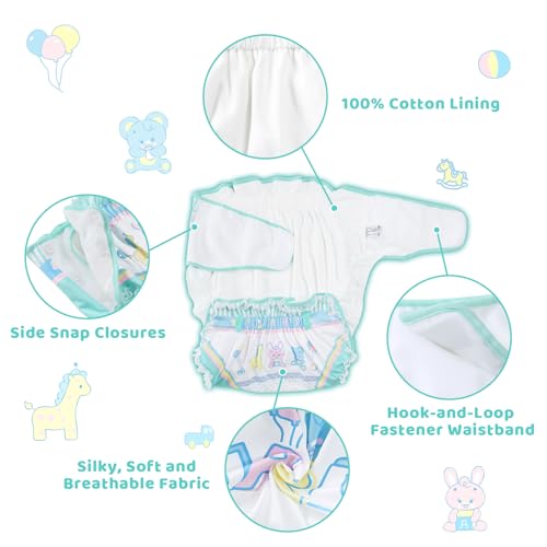 Image of Littleforbig Silky Adult Ribbon Omutsu Diaper Wrap Cover Washable Adjustable Reusable Waterproof - Baby Parade L