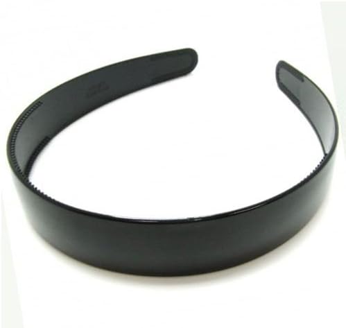 Plain Simple Black Wide 2.5Cm Plastic Alice Band Headband Hair Band