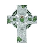 TALPGOD Celtic Cross Irish Blessing Wall Decor, Irish Wall Art for Home, Ireland Gifts, Catholic Cross, Green, 9.45 Inch x 7.48 Inch
