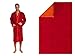 Produktbild Egeria Sauna-Set 2-teilig l Herren Bademantel Bruno l Größe XL l Mit Saunatuch Ben 75x200cm l Rot