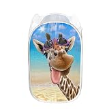 YSTARDREAM Cute Giraffe Pop-Up Laundry Hampers Collapsible Foldable Laundry Hamper Dirty Clothes Bas