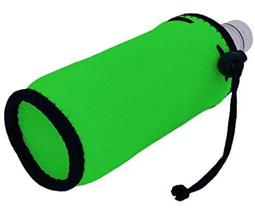Blank Neoprene Water Bottle Coolie (4 Pack, Neon Green)