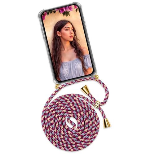 Twist Case Custodia a Tracolla per Cellulare Compatibile con Samsung Galaxy A6 2018 con Staccabile per Smartphone da Appendere Intercambiabile silicone rosso oro