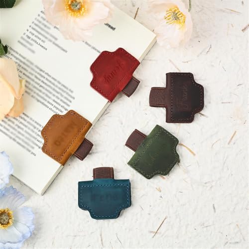 Marque-page magnétique cuir anti-perte de stylo pour grands lecteurs et carnets de notes