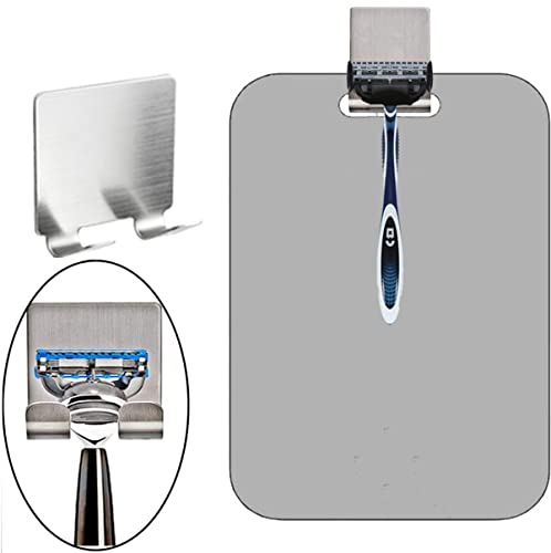 Fogless Shower Mirror，Shaving Wall Hanging Mirror For Shower, Mirrors, Shower Accessories, Bathroom Mirror, Bathroom Accessories, Holds Razors For Men (9.8X7.1Inch) #TOP1