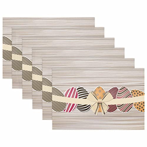Sets de table œufs de Pâques grand format antidérapant pour décoration table à manger