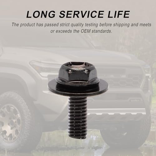 Image of 4PCS 12mm Top Front Skid Plate Bolts and Gasket Fit for Tacoma 4Runner FJ Cruiser Tundra Land Cruiser Sequoia 2013 2014 2015 2016 2017 2018 2019 2020