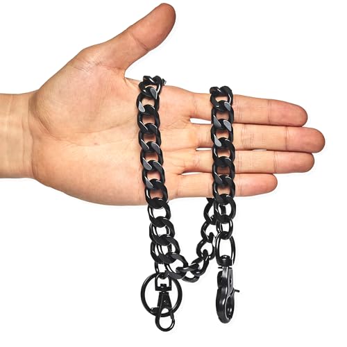 newtro Heavy Duty Wallet Chain Men Women Boy Girl, Biker Motorcycle Pants Jean Punk Goth Key Chain, Matte Black 24" (TH05MB24)