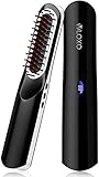 ☞【TRAGBARES KABELLOSES DESIGN】: Der Haarglätterpinsel ist kabellos und speziell für Gesichtsbehaarung, mit USB wiederaufladbar, bequemer für Reisen, Dates, Meetings und den täglichen Gebrauch.