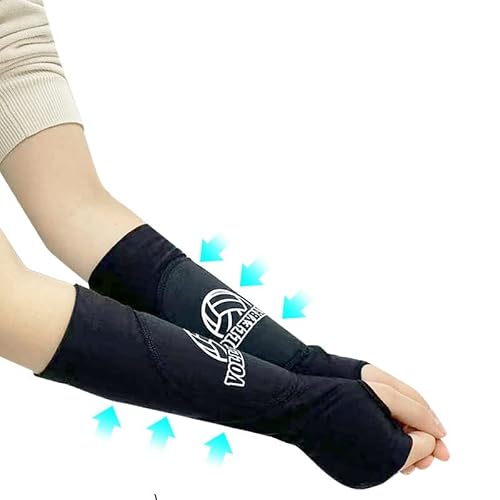 Htartz Volleyball Arm Sleeves And Volleyball Knee Pads With Protection Pad Set Passing Forearm Sleeves With Protection Pad Thumb Hole Breathable Knee Pads For Youth Kids Volleyball Training (4) #TOP5