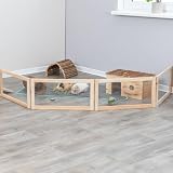 TRIXIE Indoor Freilaufgehege, Meerschweinchen, 4 Elemente à 60 × 30 cm