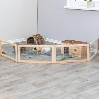 Trixie Enceinte d'intérieur pour cochons d'Inde, 4 éléments de 60 × 30 cm chacun