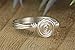Dainty Rosette Swirl in Sterling Silver or 14kt Yellow or Rose Gold Wire Band- Handmade Wire Wrapped Ring- Custom Made to Size 4-14
