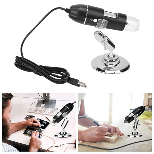Tangxi Mikroskop Cyfrowy 1600X, Interfejs 3 w 1, Lampka Doświetlająca