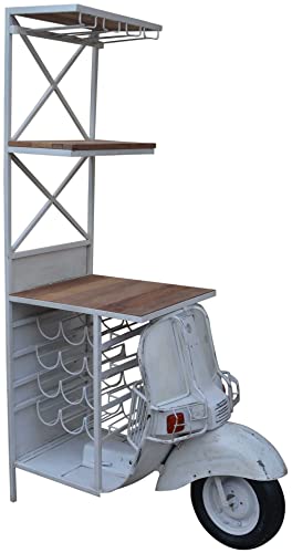 Kobolo Weinregal Anrichte Barregal Barwagen Scooter Bar - Vintage - 50x102x180 cm