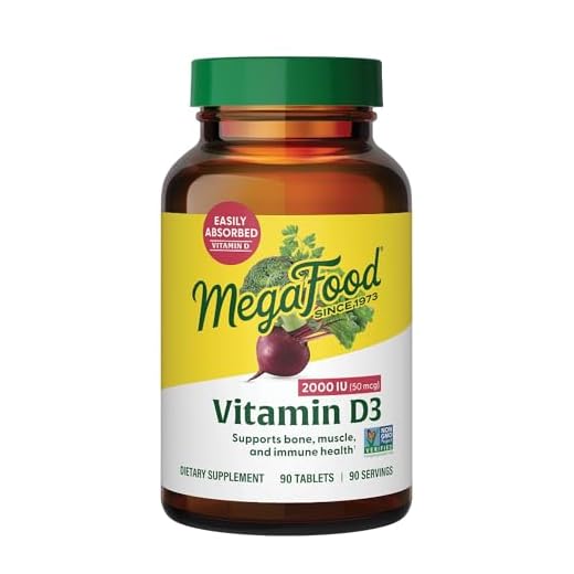 MegaFood Vitamin D3 2000 IU (50 mcg) - Immune and Bone Health Support Supplement with easily-absorbed Vitamin D3 - Plus real food - Non-GMO, Vegetarian - Made Without 9 Food Allergens - 90 Tabs