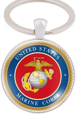 Military Keychain Collection Patriotic Service Gift for Veterans Active Duty Supporters Durable Keyring